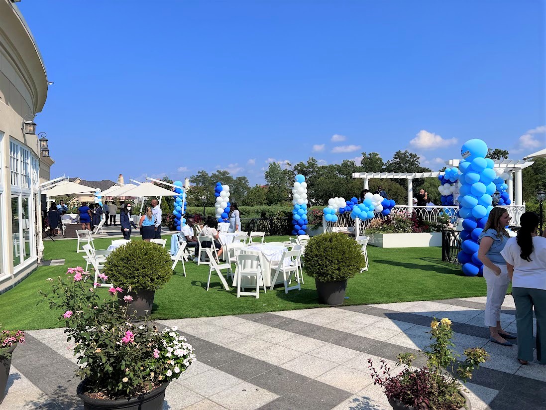 corporate event outdoors on patio