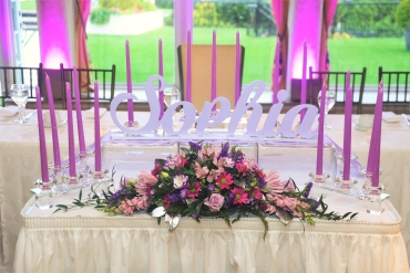 Sophia table with flowers and candles