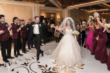 newlyweds make appearance on dance floor