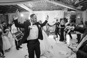 groom celebrates