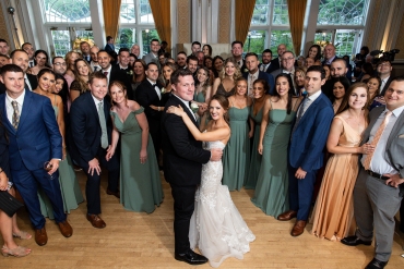 bridal party on dance floor