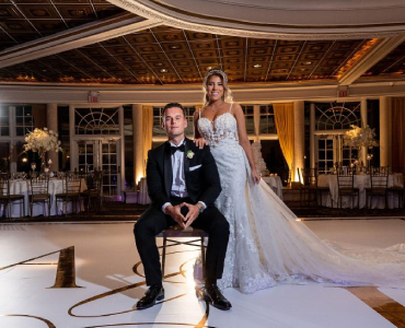 wedding with elegant floor