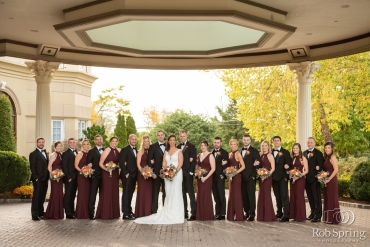 front entrance wedding party