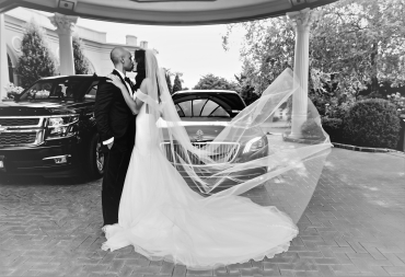 front entrance with couple