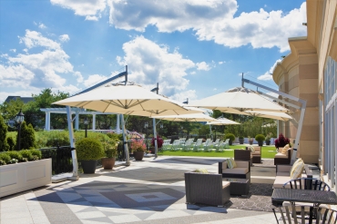 outdoor lounge and ceremony