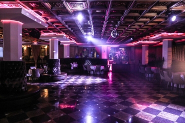 dance floor with neon lighting at vip 600 lounge