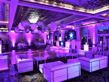 special event with purple neon lighting